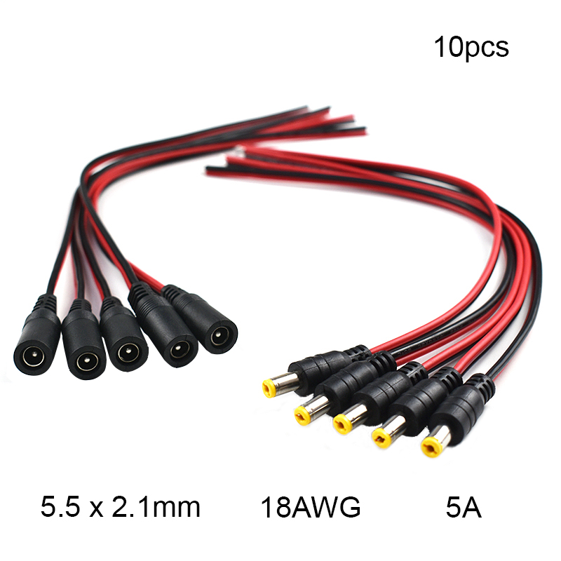 Ambient Light Strip Tv - 18 AWG 10 шт. 5,5x2,1 мм