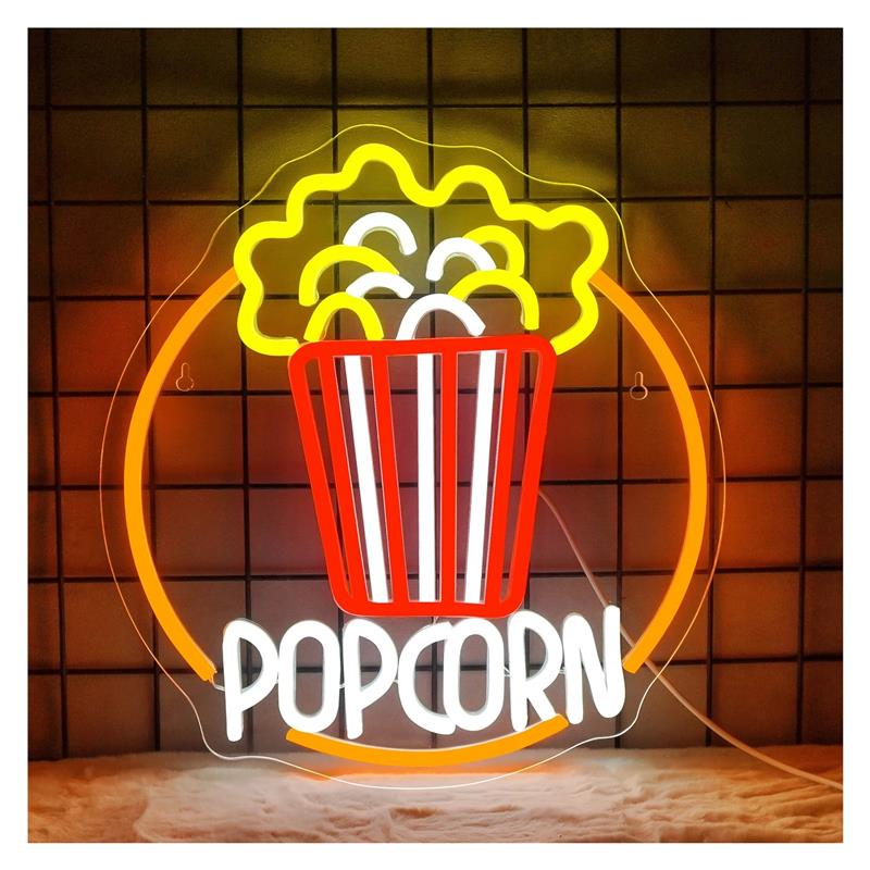 Home Cinema Today - Неоновая вывеска в виде попкорна, диммируемая
