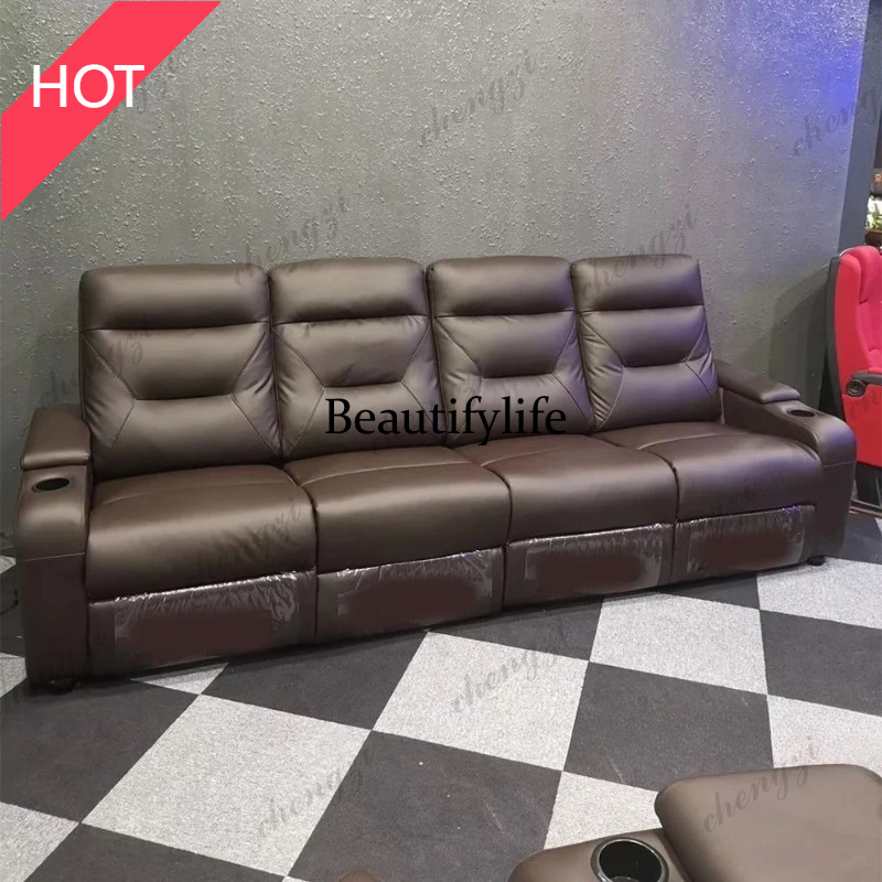 Home Cinema Couch - Кожаный диван A49 с электрорегулируемыми сиденьями,
