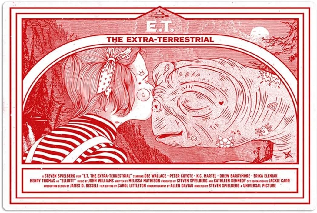 Home Cinema Restaurant - Ретро-металлическая табличка «Маленькая девочка Гертита, поцелованная