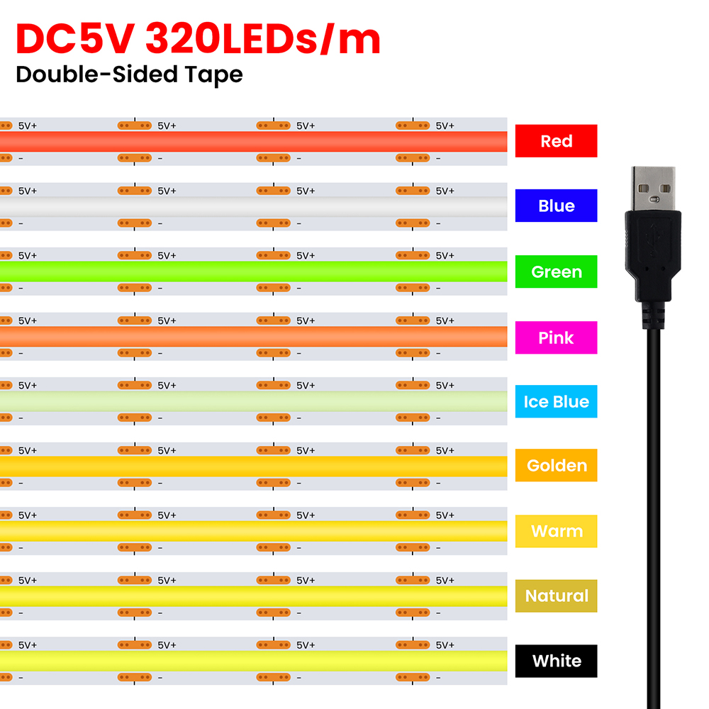 Ambient Light Strip Tv - 5 В USB 3 мм 5