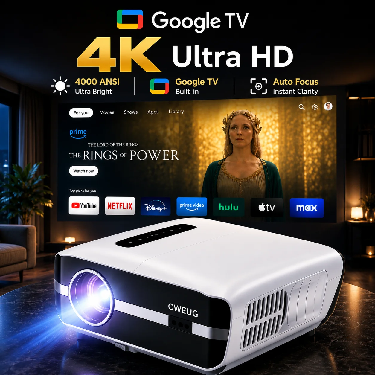Home Cinema Couch - Новый проектор NewA9S 4K с автофокусом