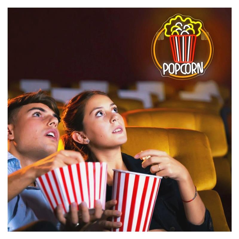 Неоновая вывеска в виде попкор – обзор и цена Home Cinema Today