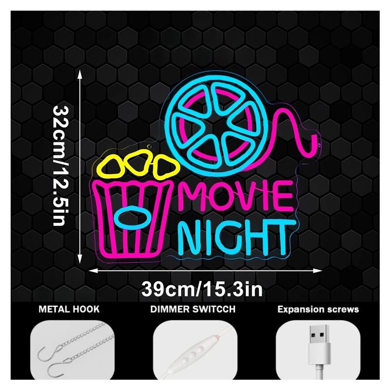 Неоновая вывеска «Киновечер» с – обзор и цена Home Cinema Today