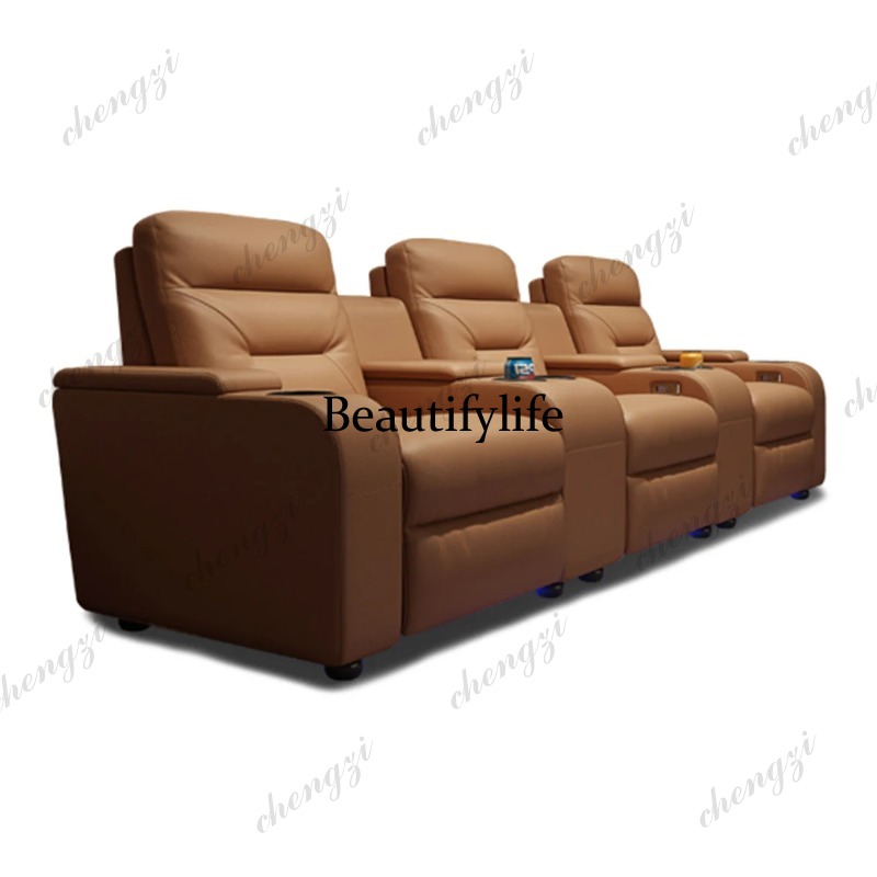 Кожаный комплект диванов с эле – обзор и цена Home Cinema Couch